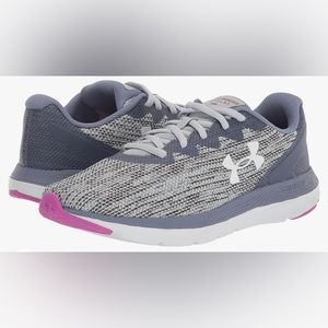 Under Armour Women’s Charged Impulse 2 Knit Running Shoes Gray Purple White 8.5